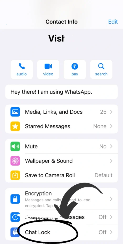 Lock WhatsApp chat