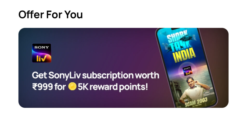 Sony LIV with OneCard points