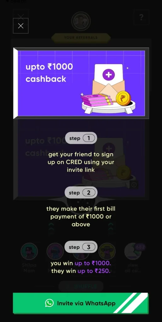Tips to Earn Maximum Cashback on Cred + Cred Referral Link 2 Cred Invite via WhatsApp