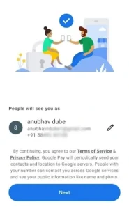 Enter Google account details