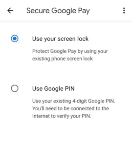 Lock Google Pay app