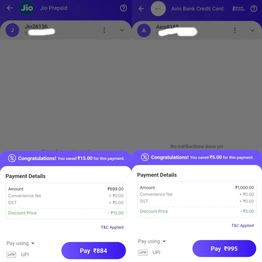 Innopay discount on bill payments
