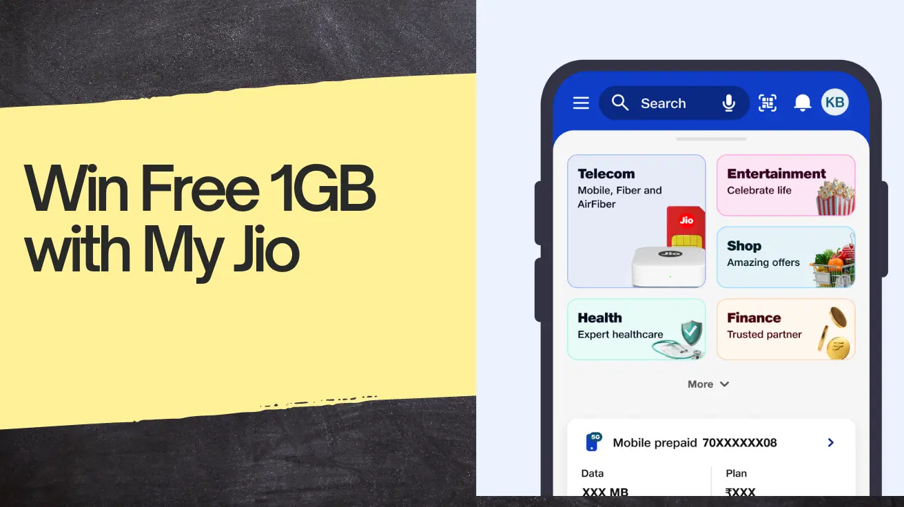 Read more about the article Win Free 1GB Data on MyJio App