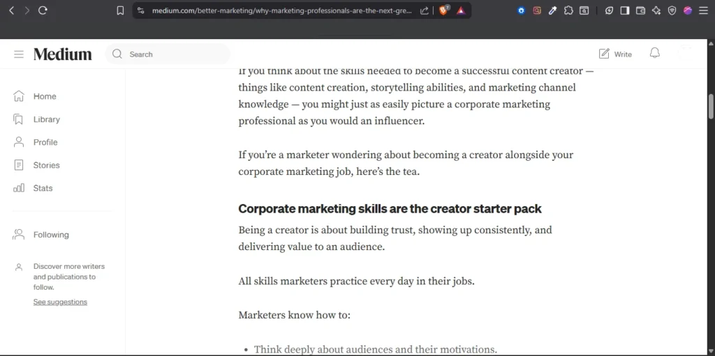 medium article screenshot