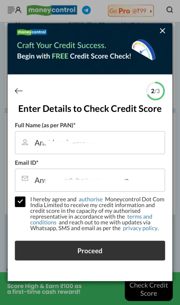 Registration page 2