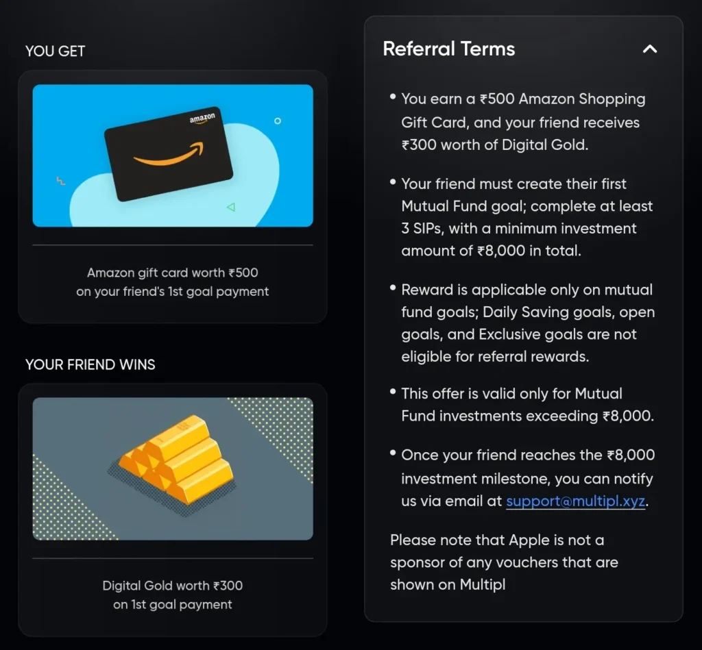 Multipl referral program terms and explained