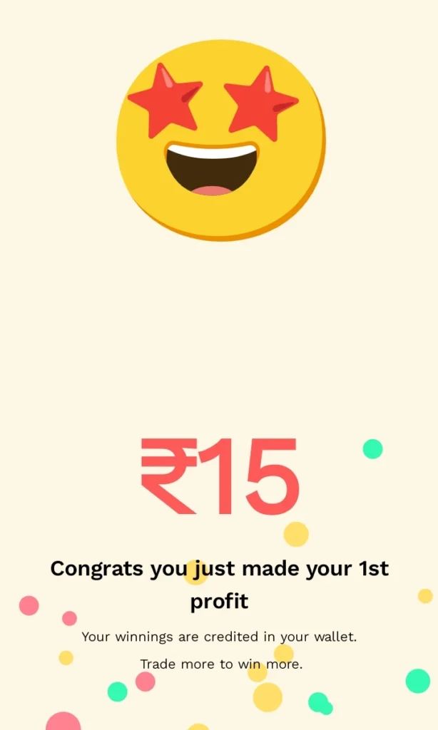 Congratulations! You have won ₹15 on Probo