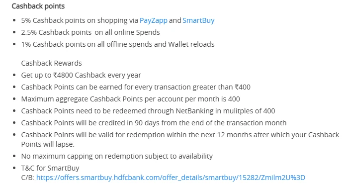 HDFC Bank Millennia Debit Card benefits