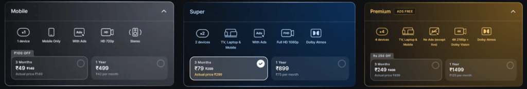 JioHotstar offer