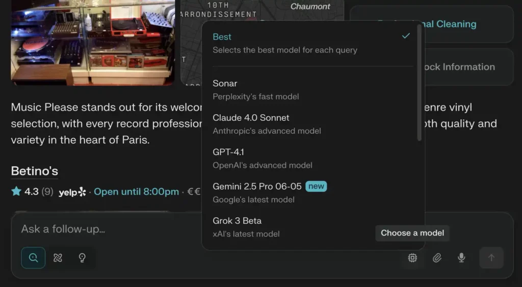 LLMs on Perplexity Pro