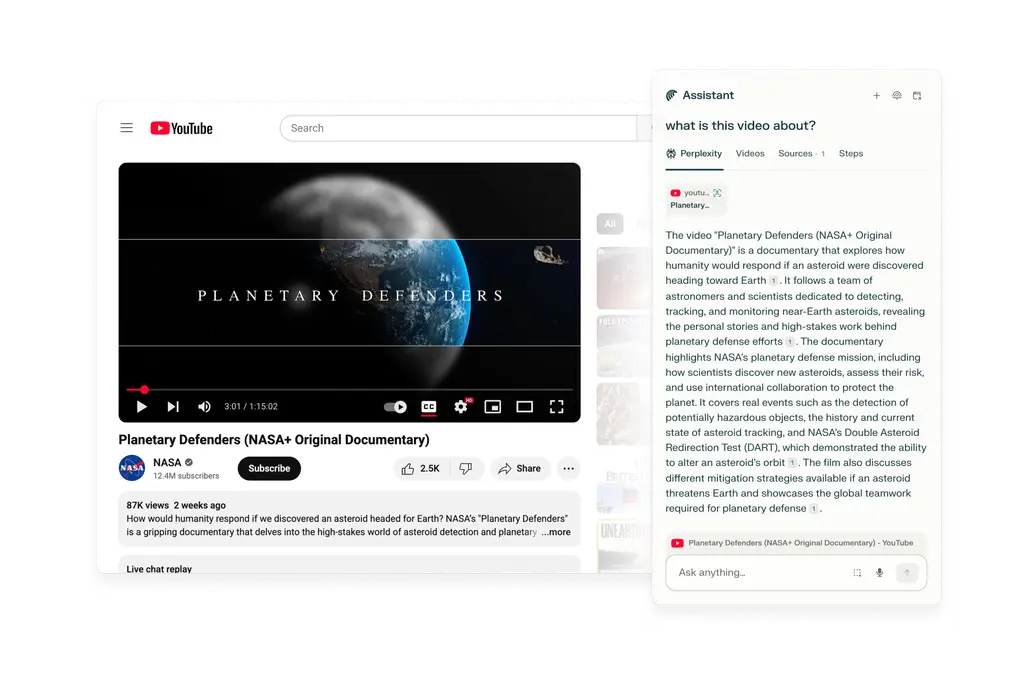 Illustration showing how video summarisation works on Comet