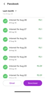 Slice daily interest screenshot
