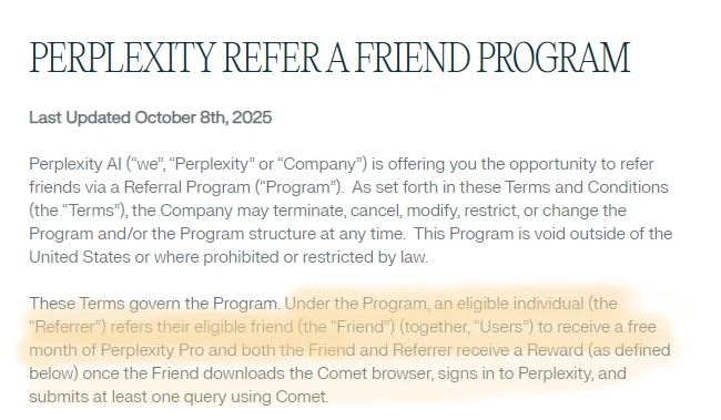 Get Perplexity Pro with Comet by Joining via Invite